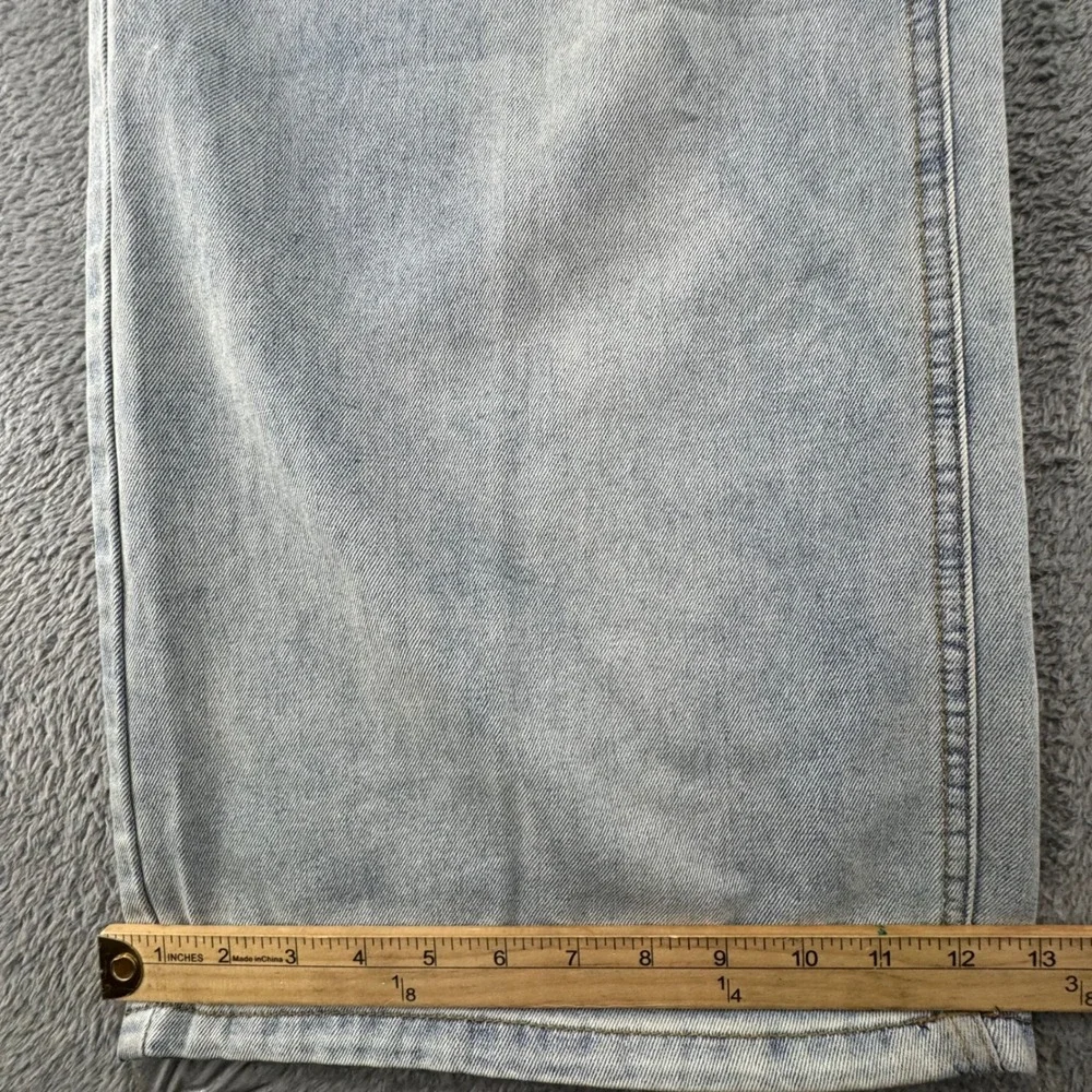 Unbranded Light Wash Wide Leg High Waisted Denim Jeans 28x30 Light Blue Relaxed - Picture 8 of 12